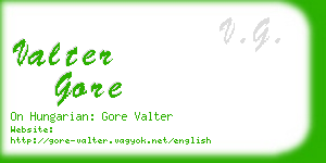 valter gore business card